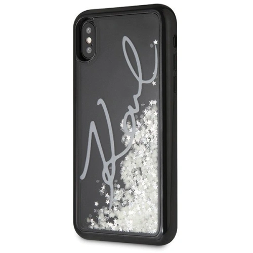 Kup Karl Lagerfeld KLHCPXPH2IR iPhone X/Xs schwarz/schwarz Glitter Signature - leuchtet im Dunkeln - KLD215BLK - {ean13} - Sklep Home Screen