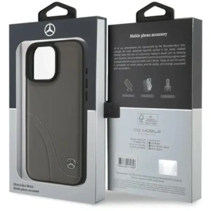 Kup Mercedes MEHCP16X23RBCSB Apple iPhone 16 Pro Max carcasă din plastic cu cusături curbate din piele maro - MRS161 - {ean13} - Sklep Home Screen