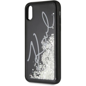 Kup Karl Lagerfeld KLHCPXPH2IR iPhone X/Xs schwarz/schwarz Glitter Signature - leuchtet im Dunkeln - KLD215BLK - {ean13} - Sklep Home Screen