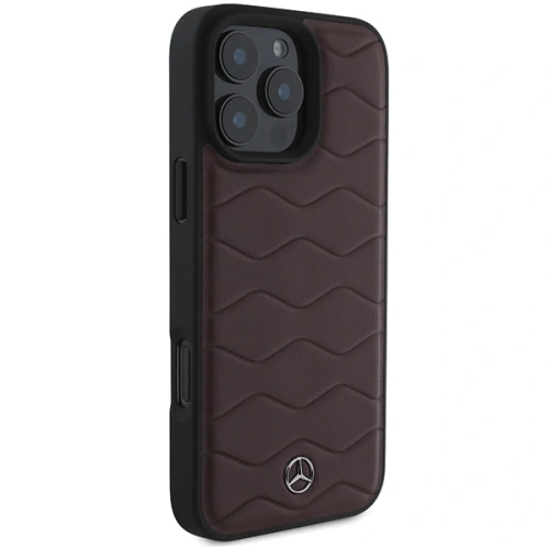 Kup Mercedes MEHCP16X23RWRSR Apple iPhone 16 Pro Max Hartschale MB Waves Leder rot - MRS164 - {ean13} - Sklep Home Screen