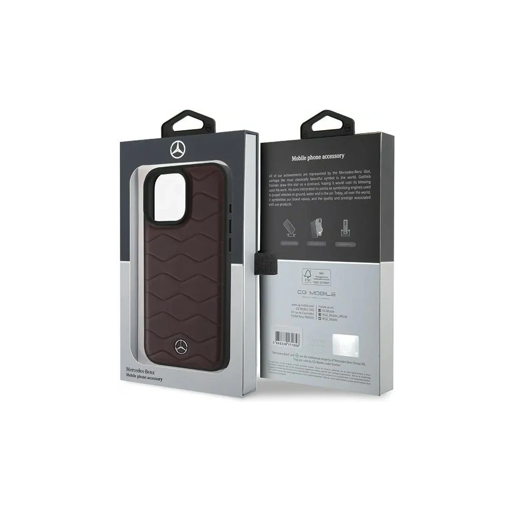 Etui Mercedes MEHCP16X23RWRSR Apple iPhone 16 Pro Max hardcase MB Waves Leather czerwony/red