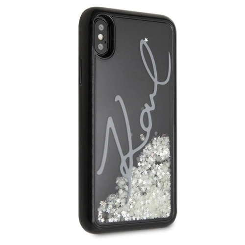 Kup Karl Lagerfeld KLHCPXPH2IR iPhone X/Xs schwarz/schwarz Glitter Signature - leuchtet im Dunkeln - KLD215BLK - {ean13} - Sklep Home Screen