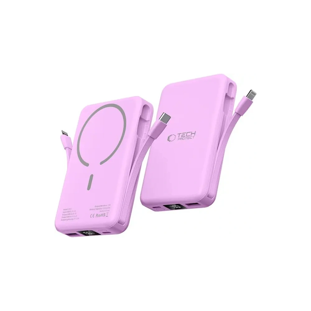Powerbank Tech-Protect PB31 LifeMag MagSafe 10000mah 15W Lavender