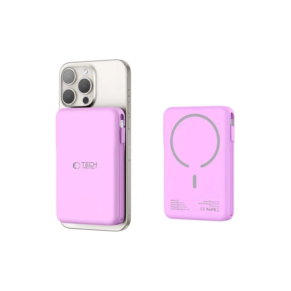 Powerbank Tech-Protect PB31 LifeMag MagSafe 10000mah 15W Lavender