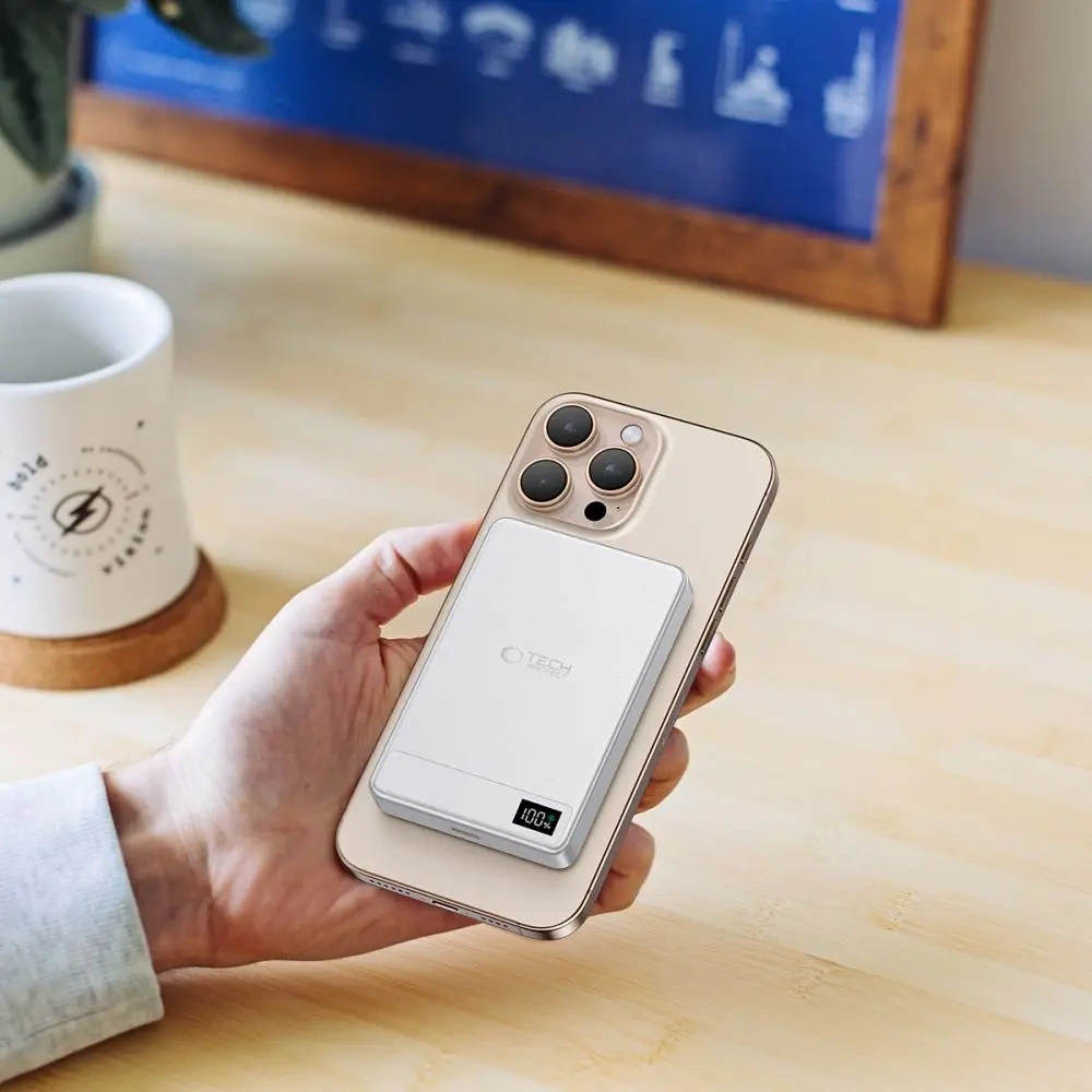 Powerbank Tech-Protect PB33 LifeMag MagSafe 5000mah 15W Silver