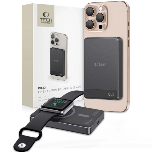 Kup Tech-Protect PB33 LifeMag MagSafe 5000mah powerbank 15W Fekete - THP3431 - {ean13} - Sklep Home Screen