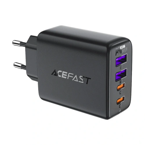 Kup Încărcător Acefast A61 GaN cu 4 porturi 2xUSB-A, 2xUSB-C PD 45W UE (negru) - ACE89 - {ean13} - Sklep Home Screen