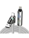 Kup Blitzwolf BW-HDC6 cablu 4 în 1 USB-C / USB-A la USB-C / Lightning 1.2m 240W RGB (gri) - BLZ623 - {ean13} - Sklep Home Screen