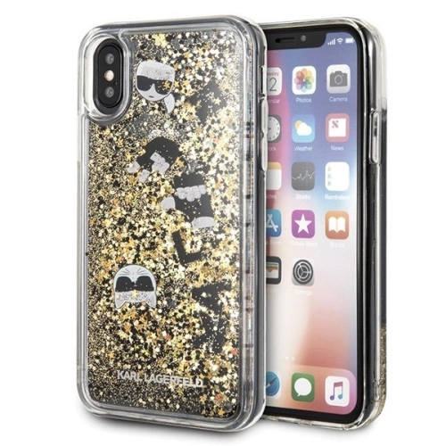 Kup Karl Lagerfeld KLHCPXROGO iPhone X/Xs černý-zlatý/black & gold hard case Glitter - KLD217BLKGLD - {ean13} - Sklep Home Screen