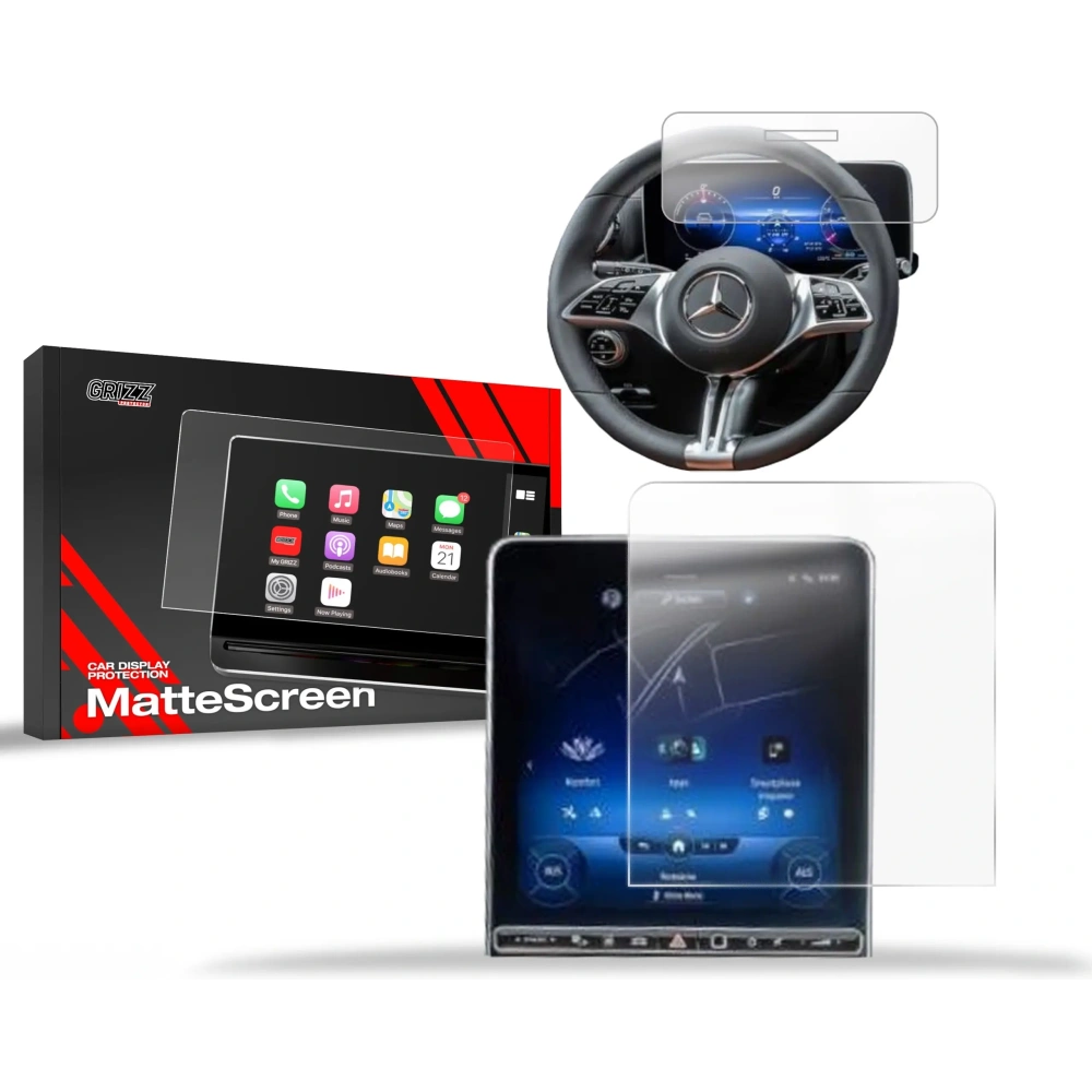 Folia matowa GrizzGlass CarDisplay Protection do Mercedes S Klasa W223 Sensor 2020-2025 [2w1]