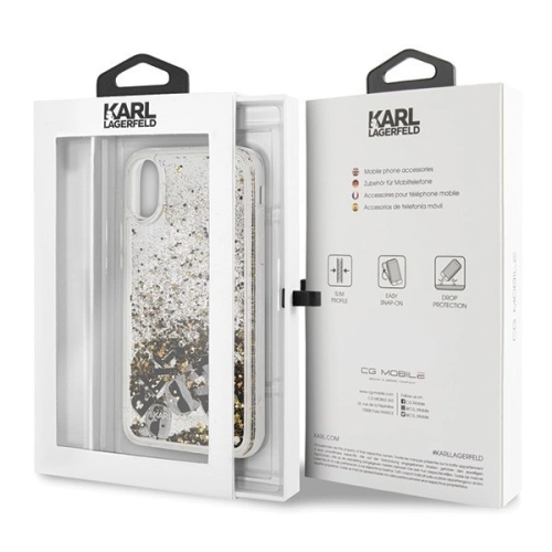 Kup Karl Lagerfeld KLHCPXROGO iPhone X/Xs černý-zlatý/black & gold hard case Glitter - KLD217BLKGLD - {ean13} - Sklep Home Screen