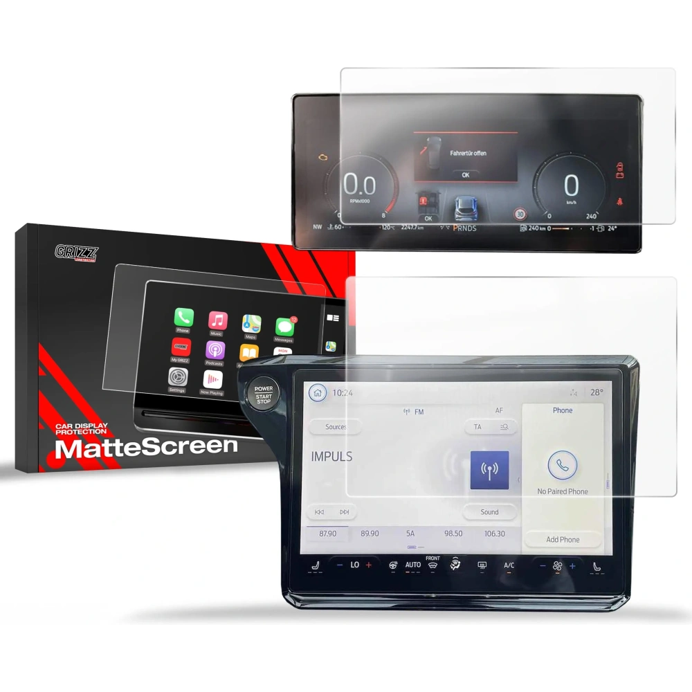 Folia matowa GrizzGlass CarDisplay Protection do Ford Puma 12" 2024-2025 [2w1]
