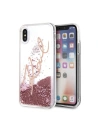 Karl Lagerfeld KLHCPXSGPI iPhone X/Xs rose gold/rosa gold Hartschalengehäuse Signature Liquid Glitter