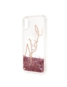 Kup Karl Lagerfeld KLHCPXSGPI iPhone X/Xs rozie-aurie/pink gold hard case Signature Liquid Glitter - KLD219RS - {ean13} - Sklep Home Screen