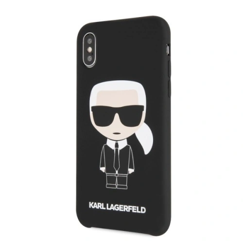 Kup Karl Lagerfeld KLHCPXSLFKBK iPhone X/Xs hardcase czarny/black Silicone Iconic - KLD222BLK - {ean13} - Sklep Home Screen
