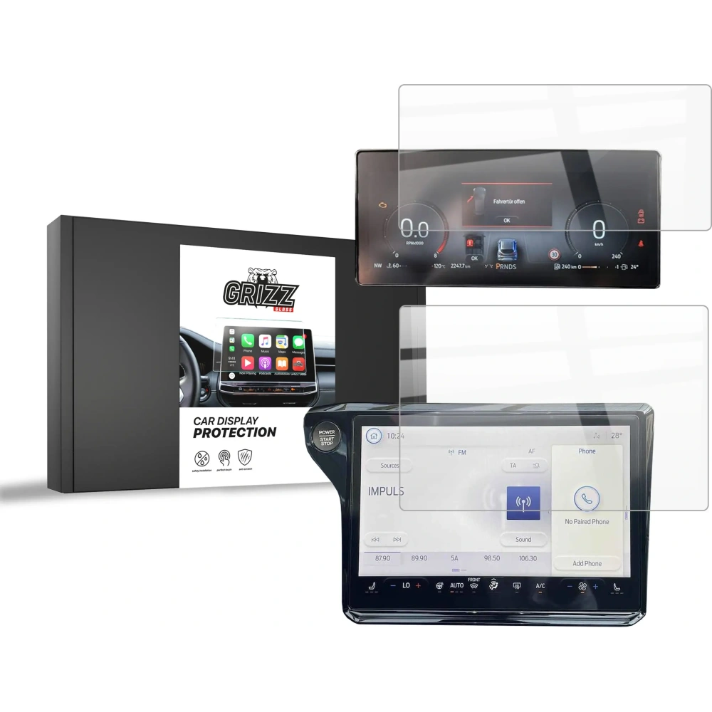 Folia ceramiczna GrizzGlass CarDisplay Protection do Ford Puma 12" 2024-2025 [2w1]