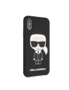 Kup Karl Lagerfeld KLHCPXSLFKBK iPhone X/Xs hardcase czarny/black Silicone Iconic - KLD222BLK - {ean13} - Sklep Home Screen