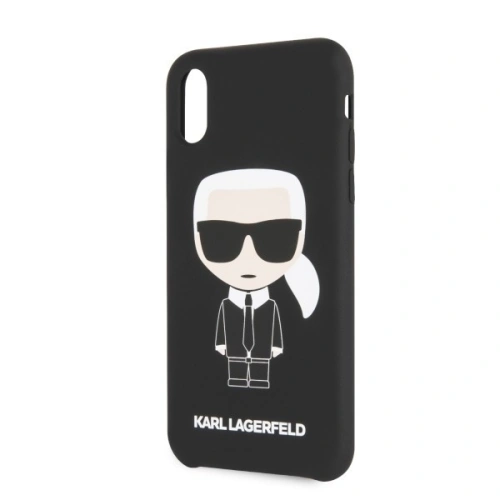 Kup Karl Lagerfeld KLHCPXSLFKBK iPhone X/Xs hardcase czarny/black Silicone Iconic - KLD222BLK - {ean13} - Sklep Home Screen