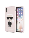 Karl Lagerfeld KLHCPXSLFKPI iPhone X/Xs hardcase jasnoróżowy/light pink Silicone Iconic