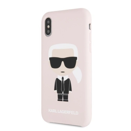 Kup Karl Lagerfeld KLHCPXSLFKPI iPhone X/Xs hardcase jasnoróżowy/light pink Silicone Iconic - KLD223PNK - {ean13} - Sklep Home Screen