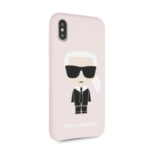 Kup Karl Lagerfeld KLHCPXSLFKPI iPhone X/Xs hardcase jasnoróżowy/light pink Silicone Iconic - KLD223PNK - {ean13} - Sklep Home Screen