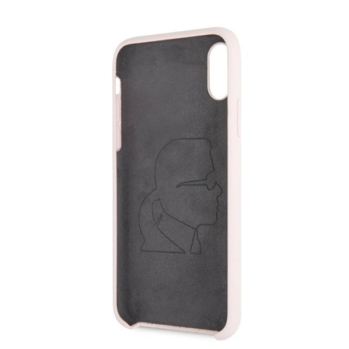 Kup Karl Lagerfeld KLHCPXSLFKPI iPhone X/Xs hardcase jasnoróżowy/light pink Silicone Iconic - KLD223PNK - {ean13} - Sklep Home Screen