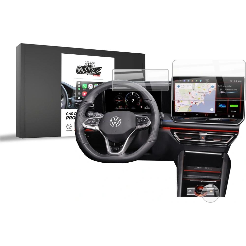 Folia ceramiczna GrizzGlass CarDisplay Protection do Volkswagen VW Tayron 12,9" 2024-2025 [3w1]
