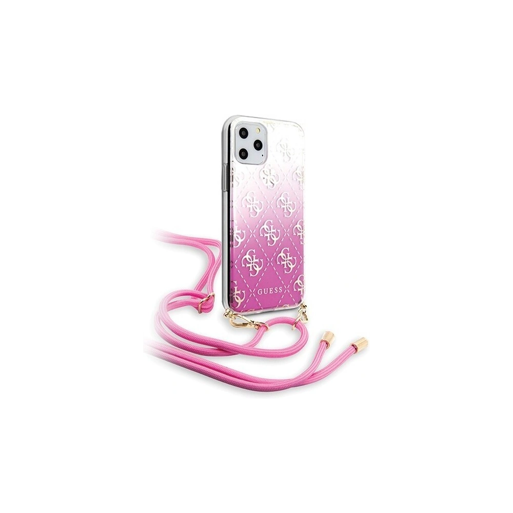 Etui Guess GUHCN65WO4GPI Apple iPhone 11 Pro Max różowy/pink hard case 4G Gradient