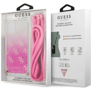 Etui Guess GUHCN65WO4GPI Apple iPhone 11 Pro Max różowy/pink hard case 4G Gradient