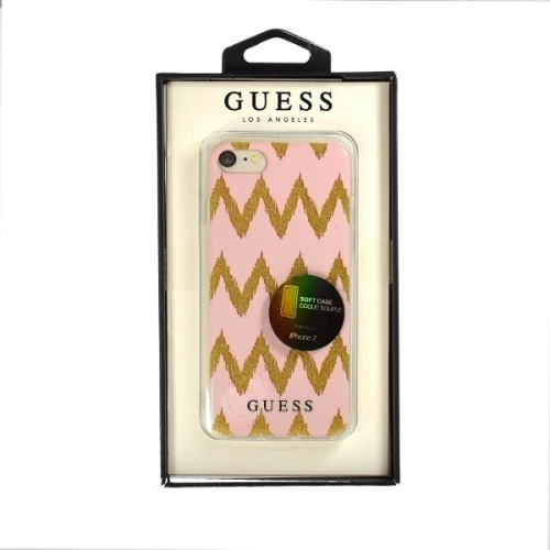 Kup Etui Guess GUHCP7CGPI Apple iPhone SE 2022/SE 2020/8/7 růžový tvrdý obal Ethnic Chic Chevron 3D - GUE304PNK - {ean13} - Sklep Home Screen