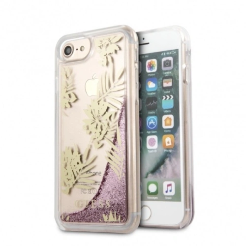 Kup Etui Guess GUHCP7GLUPPI Apple iPhone SE 2022/SE 2020/8/7 růžový/pink hard case Palm Springs Glitter Liquid - GUE305PNK - {ean13} - Sklep Home Screen