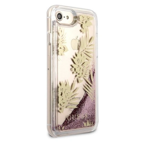 Kup Etui Guess GUHCP7GLUPPI Apple iPhone SE 2022/SE 2020/8/7 růžový/pink hard case Palm Springs Glitter Liquid - GUE305PNK - {ean13} - Sklep Home Screen