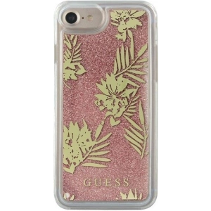 Kup Etui Guess GUHCP7GLUPPI Apple iPhone SE 2022/SE 2020/8/7 różowy/pink hard case Palm Springs Glitter Liquid - GUE305PNK - {ean13} - Sklep Home Screen