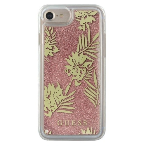 Kup Etui Guess GUHCP7GLUPPI Apple iPhone SE 2022/SE 2020/8/7 růžový/pink hard case Palm Springs Glitter Liquid - GUE305PNK - {ean13} - Sklep Home Screen