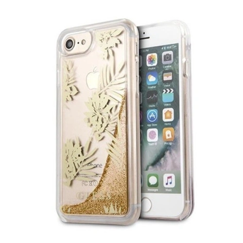 Kup Etui Guess GUHCP7GLUPRG Apple iPhone SE 2022/SE 2020/8/7 růžovo-zlaté/rose gold tvrdý kryt Palm Springs Glitter Liquid - GUE306RS - {ean13} - Sklep Home Screen