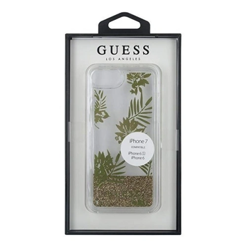 Kup Etui Guess GUHCP7GLUPRG Apple iPhone SE 2022/SE 2020/8/7 růžovo-zlaté/rose gold tvrdý kryt Palm Springs Glitter Liquid - GUE306RS - {ean13} - Sklep Home Screen