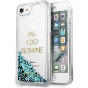 Etui Guess GUHCP7GLUQBL Apple iPhone SE 2022/SE 2020/8/7 modré/blue tvrdý kryt Liquid Glitter Party