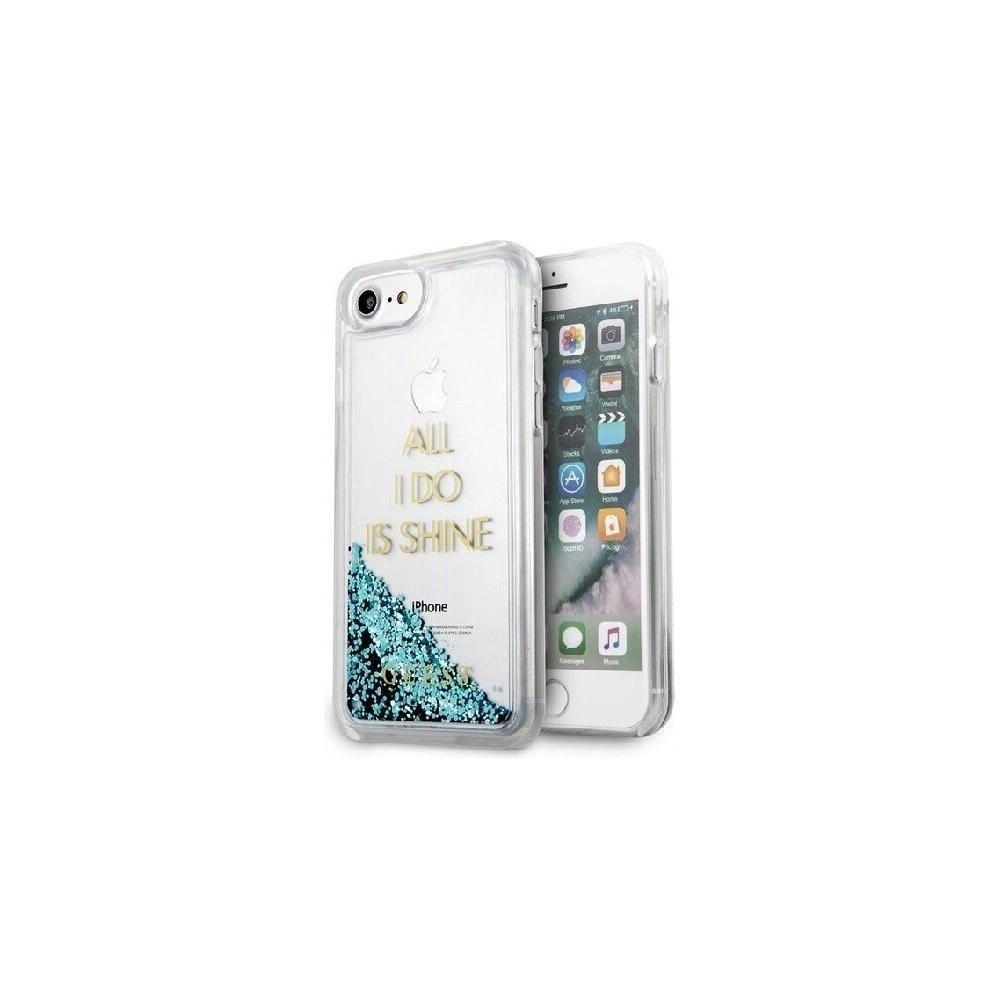 Etui Guess GUHCP7GLUQBL Apple iPhone SE 2022/SE 2020/8/7 niebieski/blue hard case Liquid Glitter Party