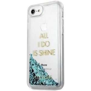Etui Guess GUHCP7GLUQBL Apple iPhone SE 2022/SE 2020/8/7 modré/blue tvrdý kryt Liquid Glitter Party