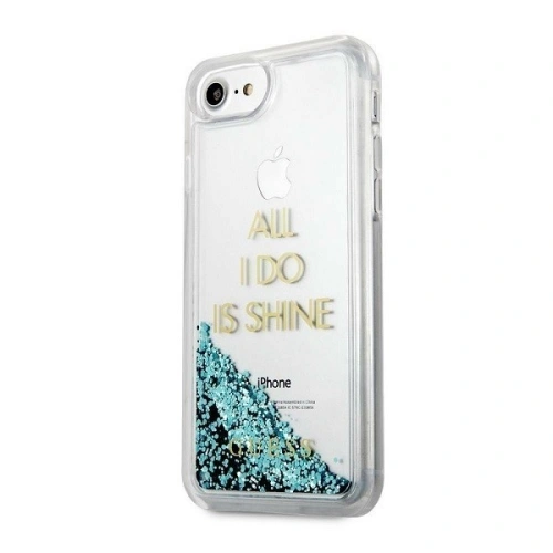 Buy Guess GUHCP7GLUQBL Apple iPhone SE 2022/SE 2020/8/7 blue hard case Liquid Glitter Party - GUE307BLU - {ean13} - Home Screen Store Europe
