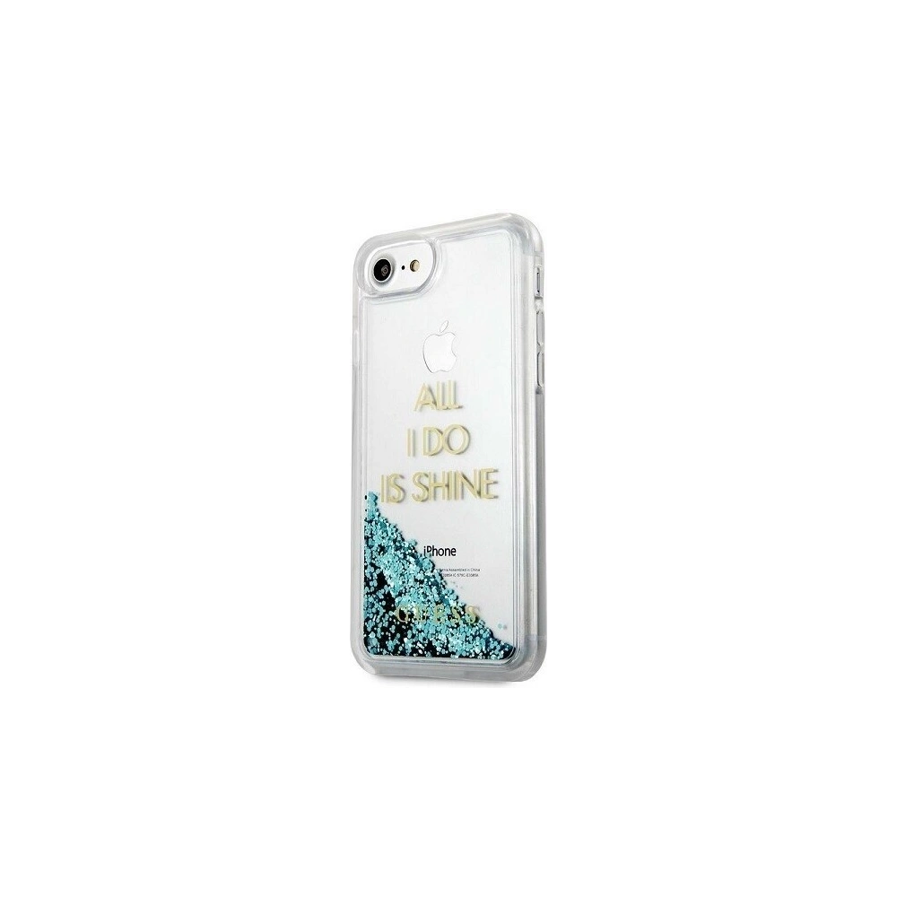 Etui Guess GUHCP7GLUQBL Apple iPhone SE 2022/SE 2020/8/7 niebieski/blue hard case Liquid Glitter Party