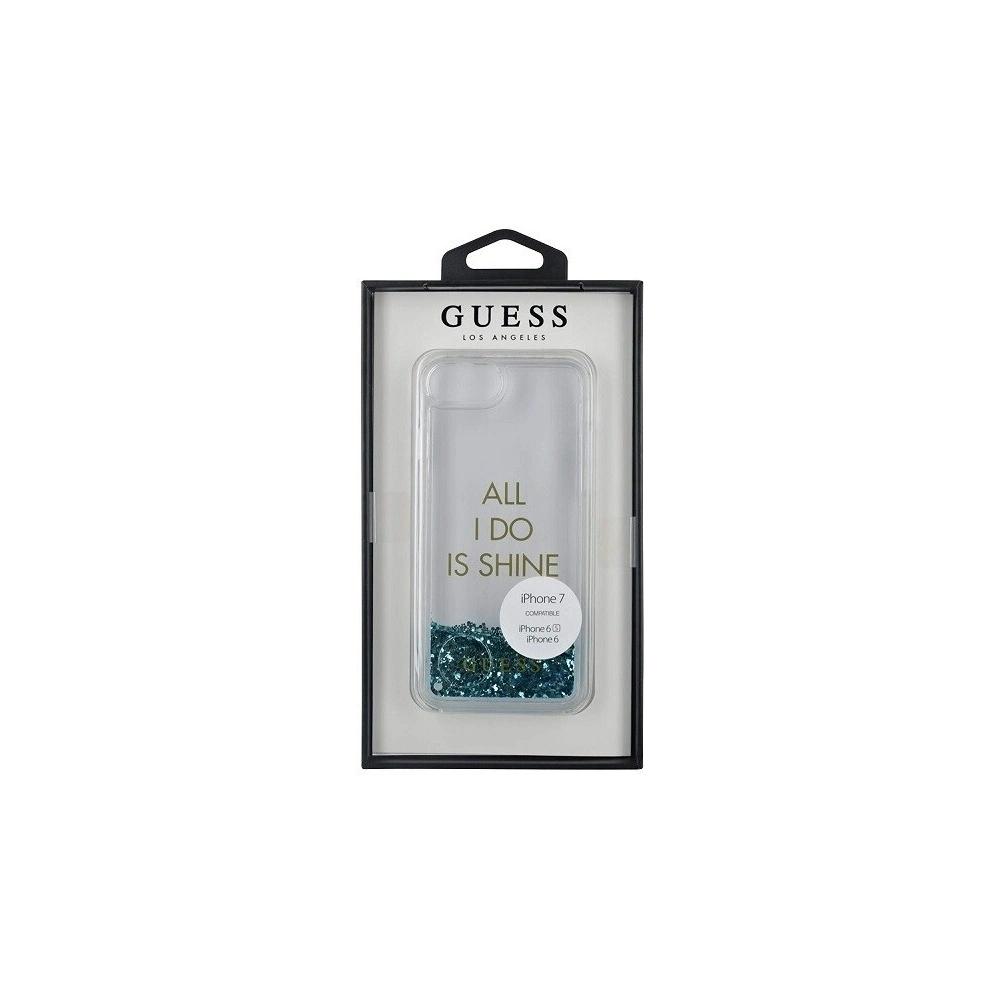 Etui Guess GUHCP7GLUQBL Apple iPhone SE 2022/SE 2020/8/7 niebieski/blue hard case Liquid Glitter Party