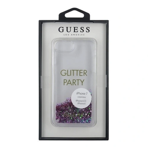 Kup Guess Apple Tasche GUHCP7GLUQPU iPhone SE 2022/SE 2020/8/7 lila/violett Hartschalenetui Liquid Glitter Party - GUE308PRP - {ean13} - Sklep Home Screen