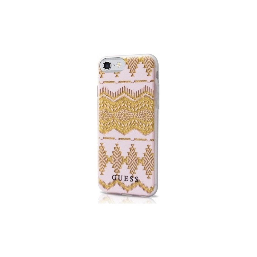 Etui Guess GUHCP7TGPI Apple iPhone SE 2022/SE 2020/8/7 rózowy/pink hardcase Aztec Tribal 3D