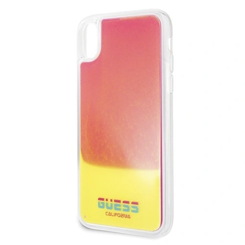 Kup Etui Guess GUHCPXGLCPI Apple iPhone X/XS rozie/pink carcasă dură California Glow in the dark - GUE313PNK - {ean13} - Sklep Home Screen