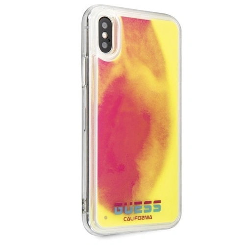Kup Etui Guess GUHCPXGLCPI Apple iPhone X/XS rozie/pink carcasă dură California Glow in the dark - GUE313PNK - {ean13} - Sklep Home Screen