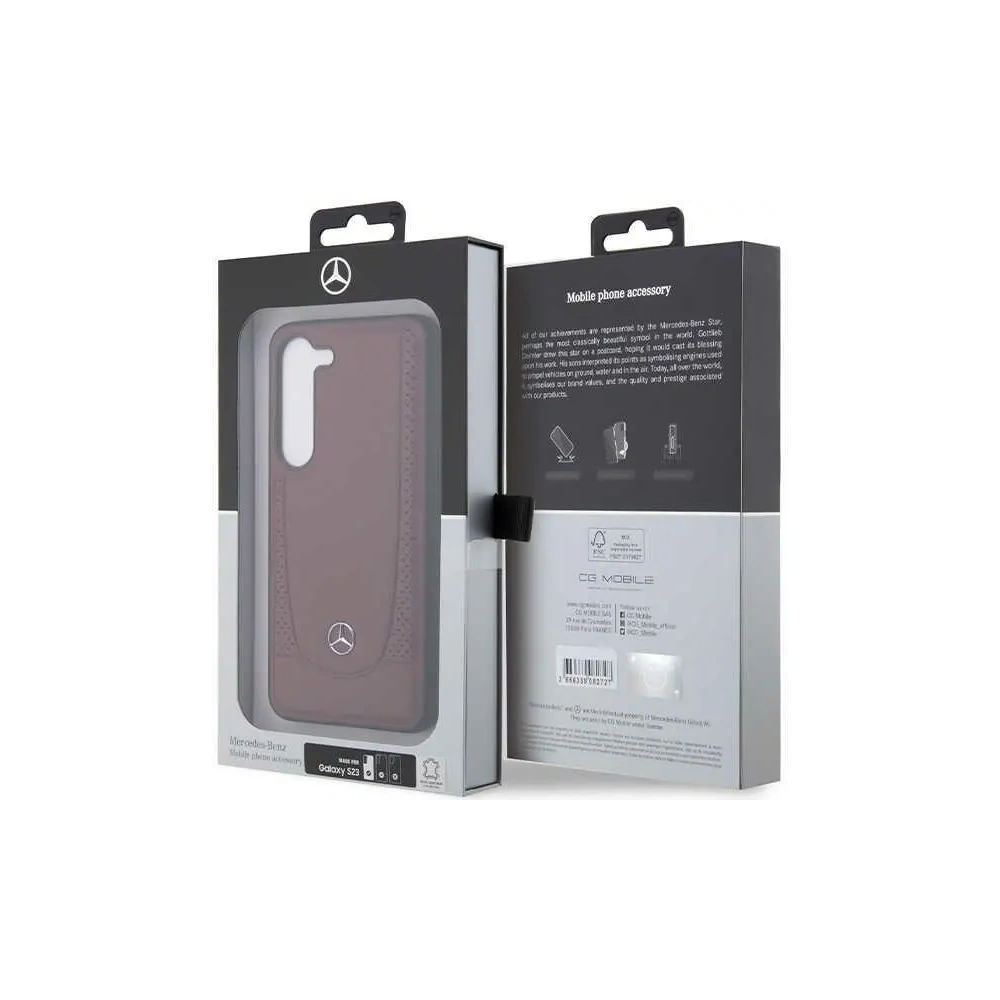 Etui Mercedes MEHCS23SARMRE Samsung Galaxy S23 hardcase Leather Urban Bengale czerwony/red