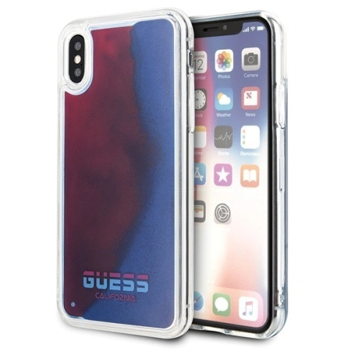 Kup Etui Guess GUHCPXGLCRE Apple iPhone X/XS roșu/red hard case California Glow in the dark - GUE314RED - {ean13} - Sklep Home Screen