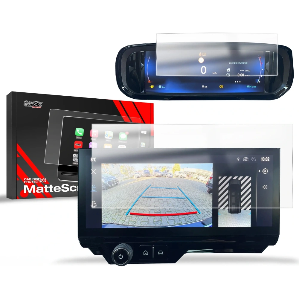 Folia matowa GrizzGlass CarDisplay Protection do Toyota Proace City 10" 2024-2025 [2w1]