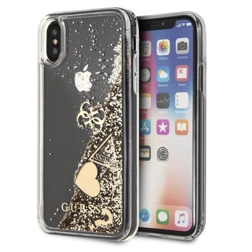 Kup Etui Guess GUHCPXGLHFLGO Apple iPhone X/XS zlaté/hard case Glitter Hearts - GUE315GLD - {ean13} - Sklep Home Screen